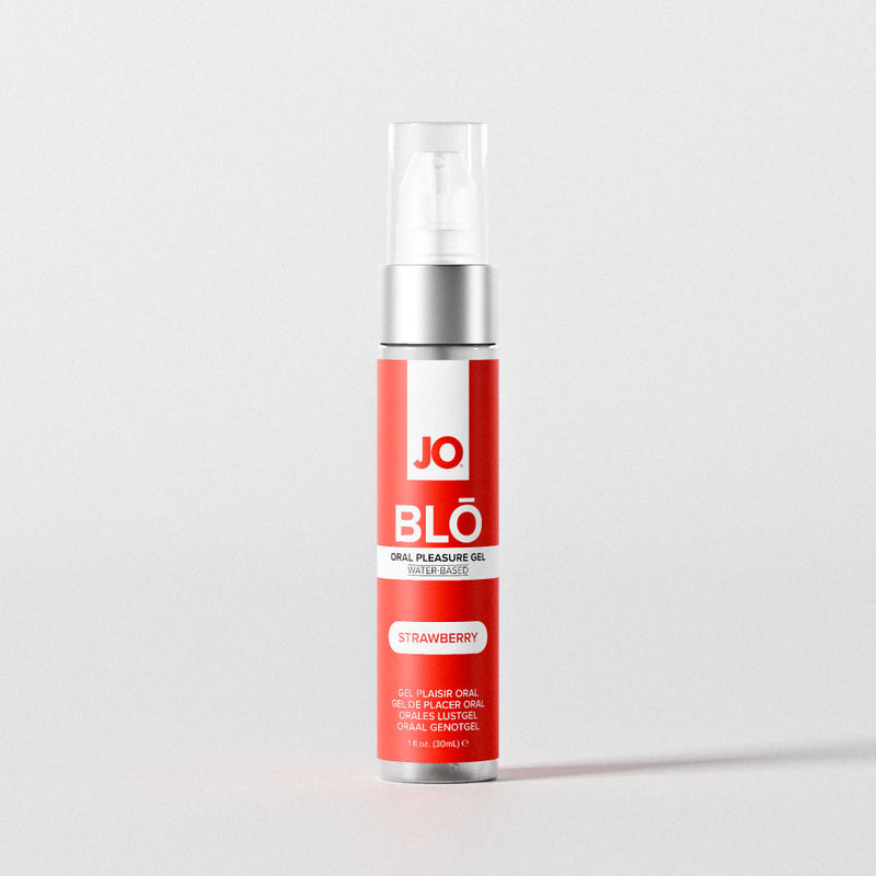 JO Blo Strawberry - Strawberry Flavoured Oral Pleasure Gel - 30 ml Bottle