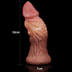 Nature Cock 7in Dual Layer Huge ALIEN Silicone Butt Plug Dildo