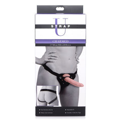 Charmed 7.5in Silicone Dildo w Harness Flesh