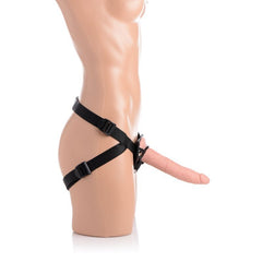 Charmed 7.5in Silicone Dildo w Harness Flesh