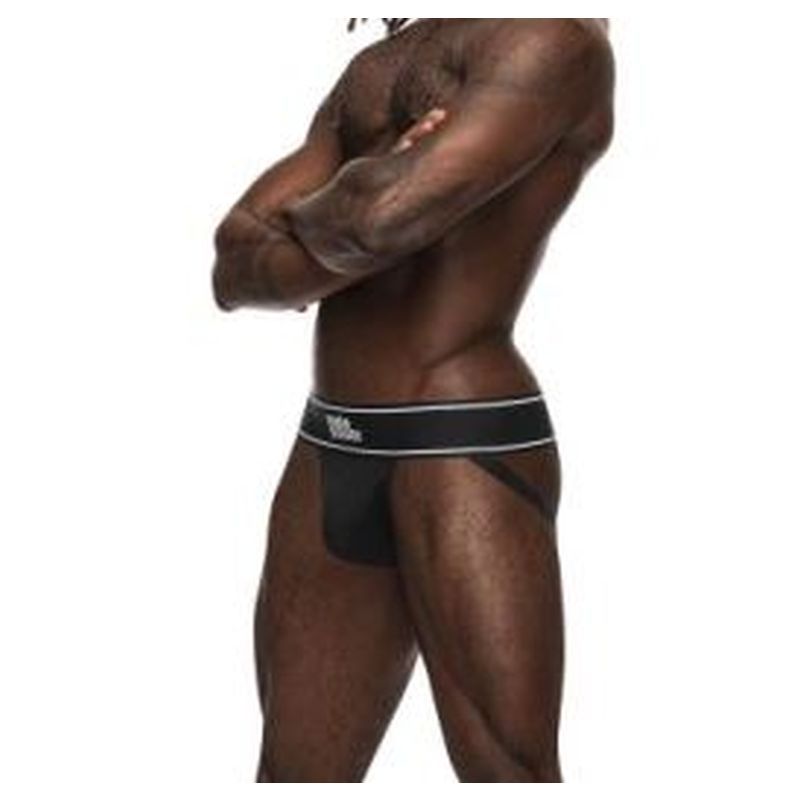 Male Power Modal Rib Jock Black