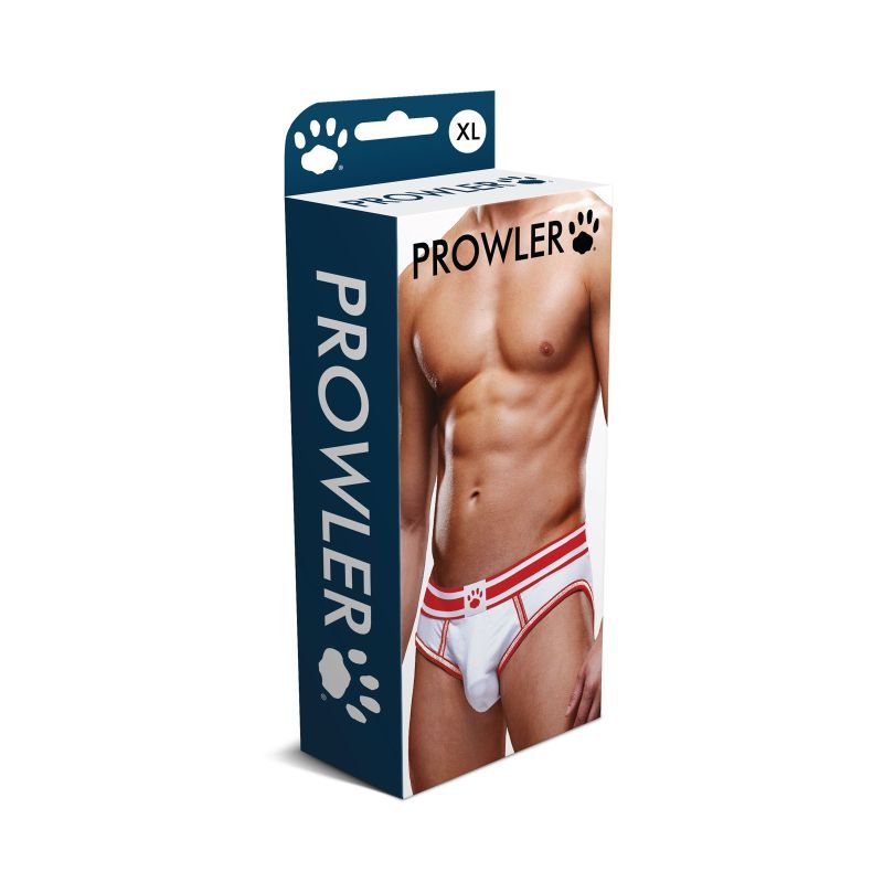 Prowler Open Back Brief Red/White