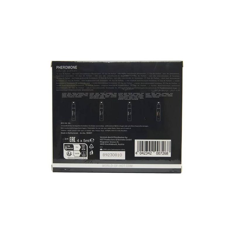 HOT Pheromone Perfume Box Men - 4 x 5ml