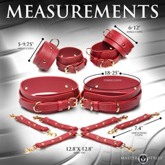 Crimson Captive Thigh Wrist Ankle Hog Tie Restraints