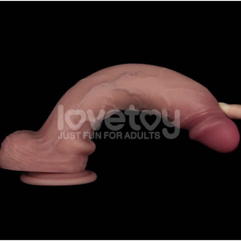 Sliding Skin Pro Dual Layer Silicone Dong 10in