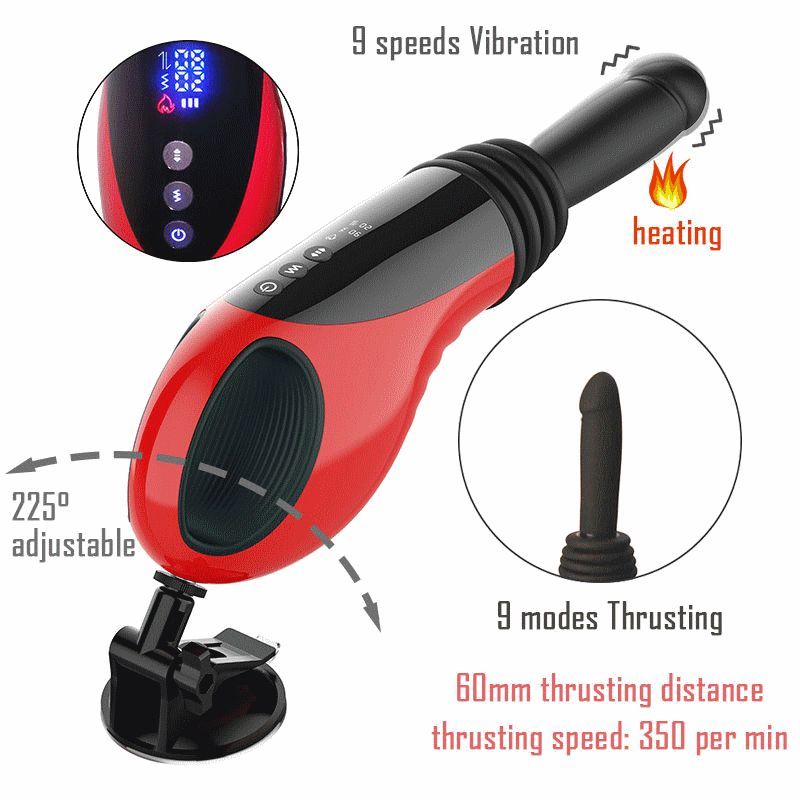 Adjustable Heating Vibrating Thrusting Dildo Machine