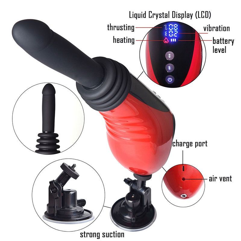Adjustable Heating Vibrating Thrusting Dildo Machine