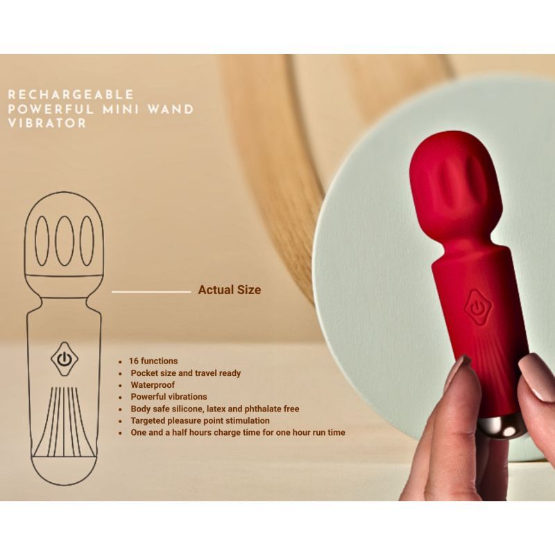 Rechargeable Mini Wand Black Tulip