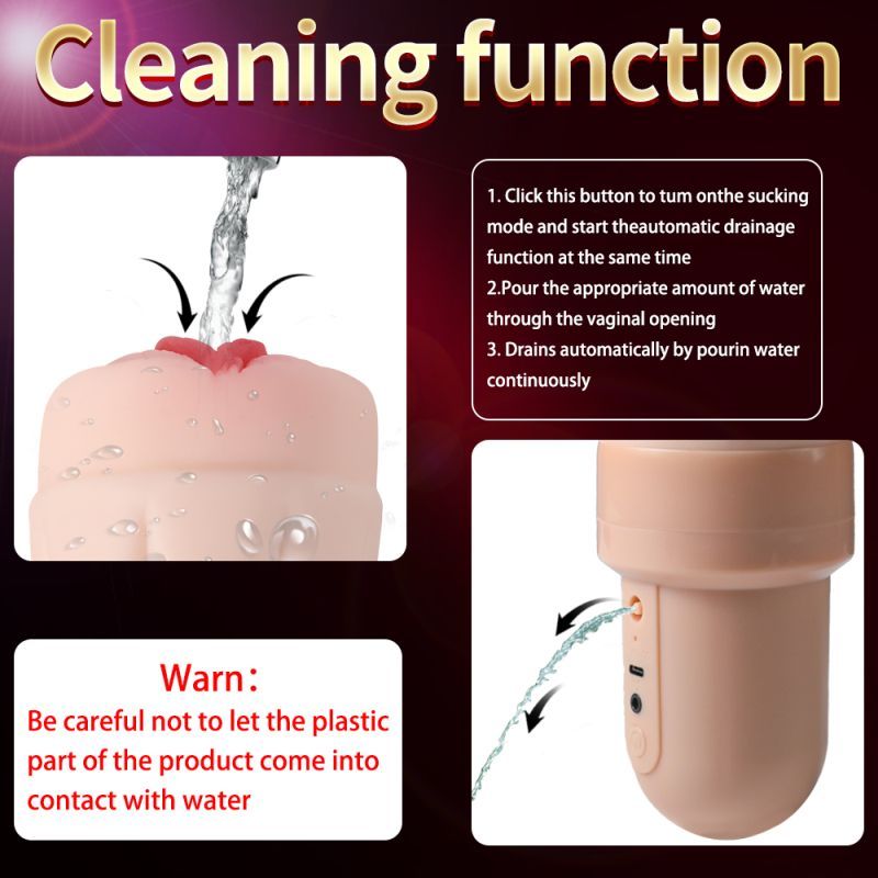 Suctroker Dual Density Vibrating Sucking Vaginal Masturbator V2