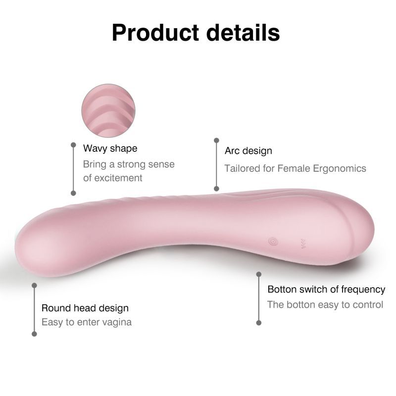 Maya Curve Silicon Vibrator Pink