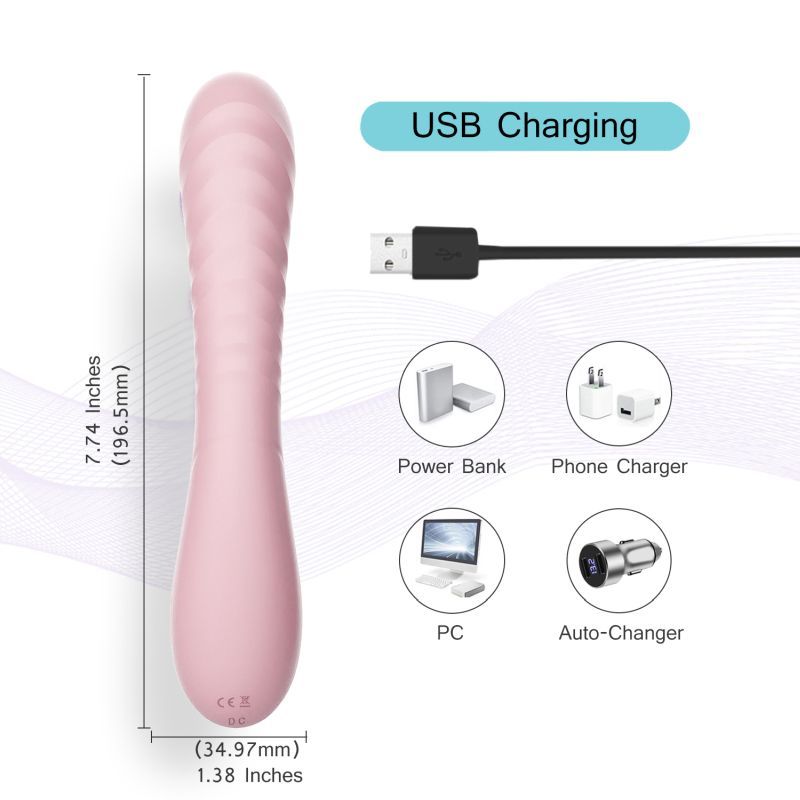 Maya Curve Silicon Vibrator Pink