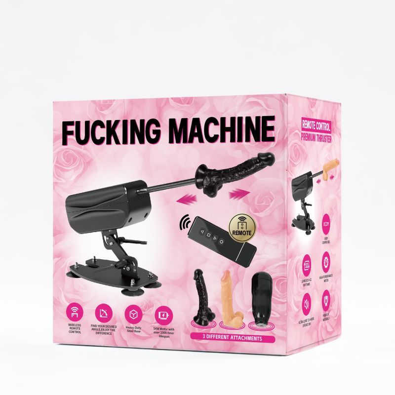 Sex Machine Kit with Remote Control & Attachments