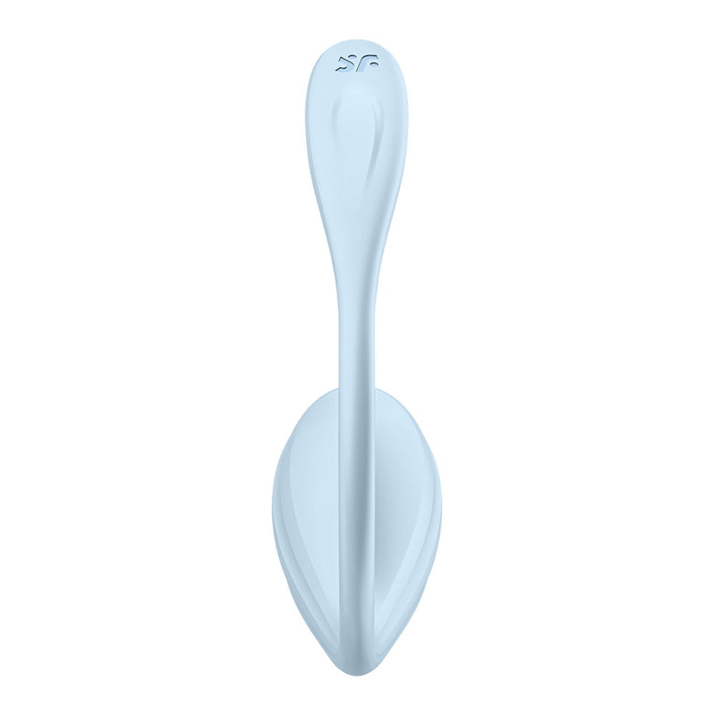 Satisfyer Smooth Petal - Light Blue - Light Blue USB Rechargeable Wearable Stimulator with App Control