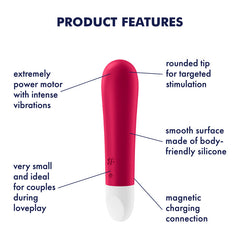 Satisfyer Ultra Power Bullet 1 - Red USB Rechargeable Bullet