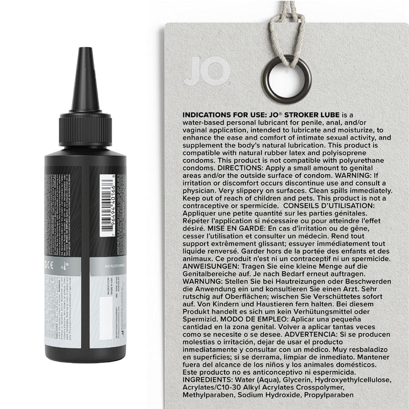 JO Stroker Lube - 120 ml - Water Based Stroker Lubricant - 120 ml Bottle