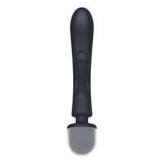 Satisfyer Triple Lover - Grey USB Rechargeable Rabbit Vibrator and Massage Wand