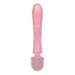 Satisfyer Triple Lover - Pink USB Rechargeable Rabbit Vibrator and Massage Wand