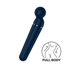 Satisfyer Planet Wand-er - Blue - Blue/Rose Gold USB Rechargeable Massager Wand