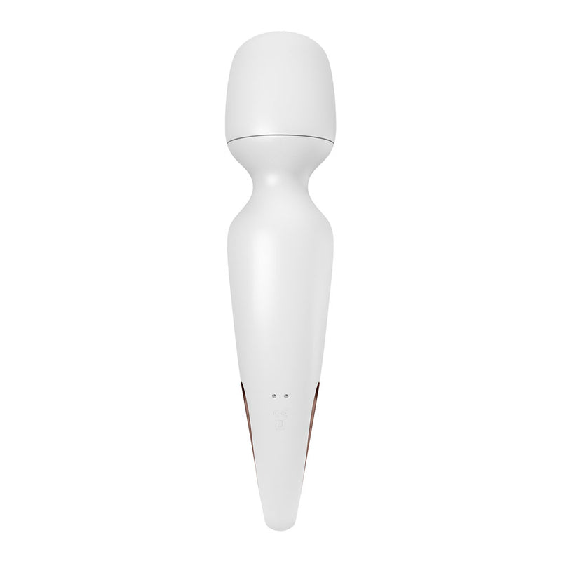 Satisfyer Wand-erland - White - White/Rose Gold USB Rechargeable Massage Wand