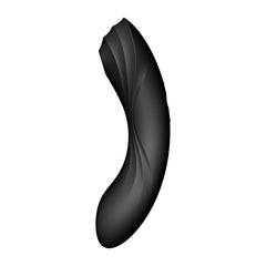 Satisfyer Curvy Trinity 4 - Black USB Rechargeable Air Pulse Stimulator & Vibrator