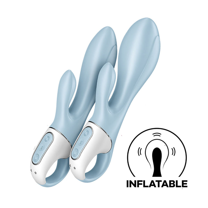 Satisfyer Air Pump Bunny 1 - Blue USB Rechargeable Inflatable Rabbit Vibrator