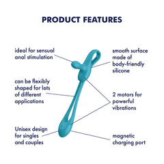 Satisfyer Plug & Play 1 - Blue USB Rechargeable Couples Stimulator