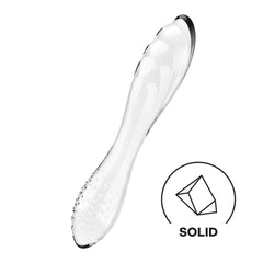 Satisfyer Dazzling Crystal 1 - Clear - Clear Glass Double Ended Dildo