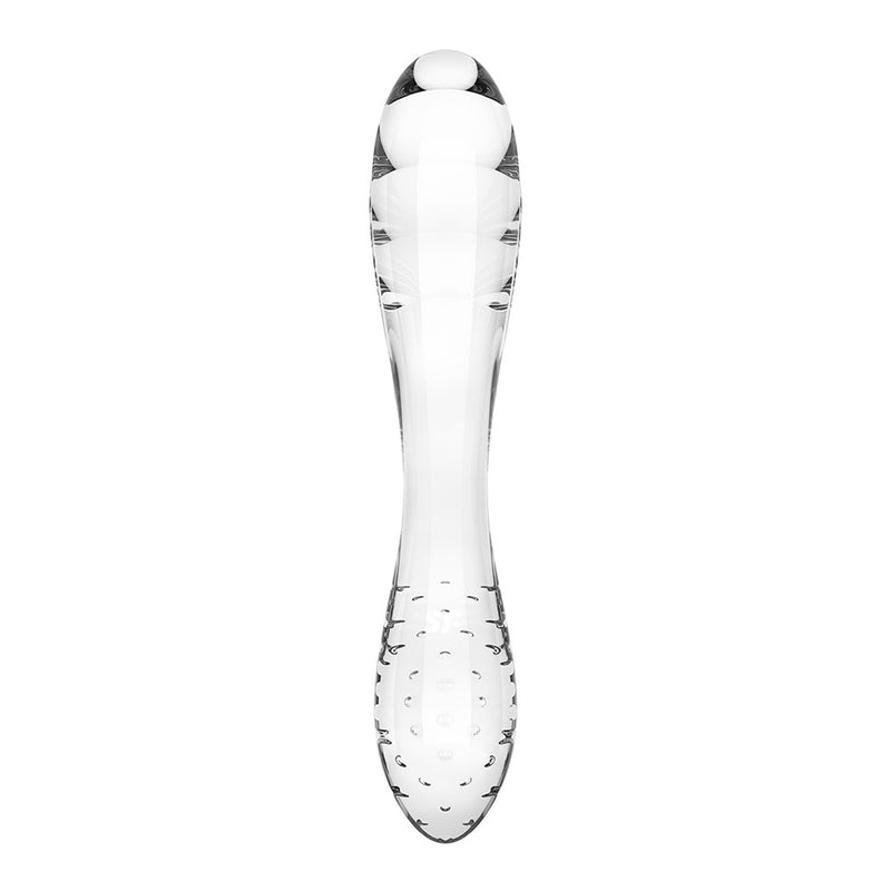 Satisfyer Dazzling Crystal 1 - Clear - Clear Glass Double Ended Dildo