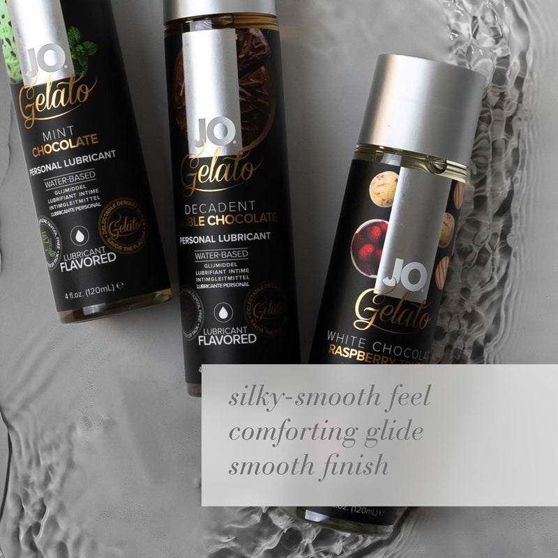 JO Gelato Decadent Double Chocolate Lubricant - 120 mL - Chocolate Flavoured Water Based Lubricant - 120 ml Bottle