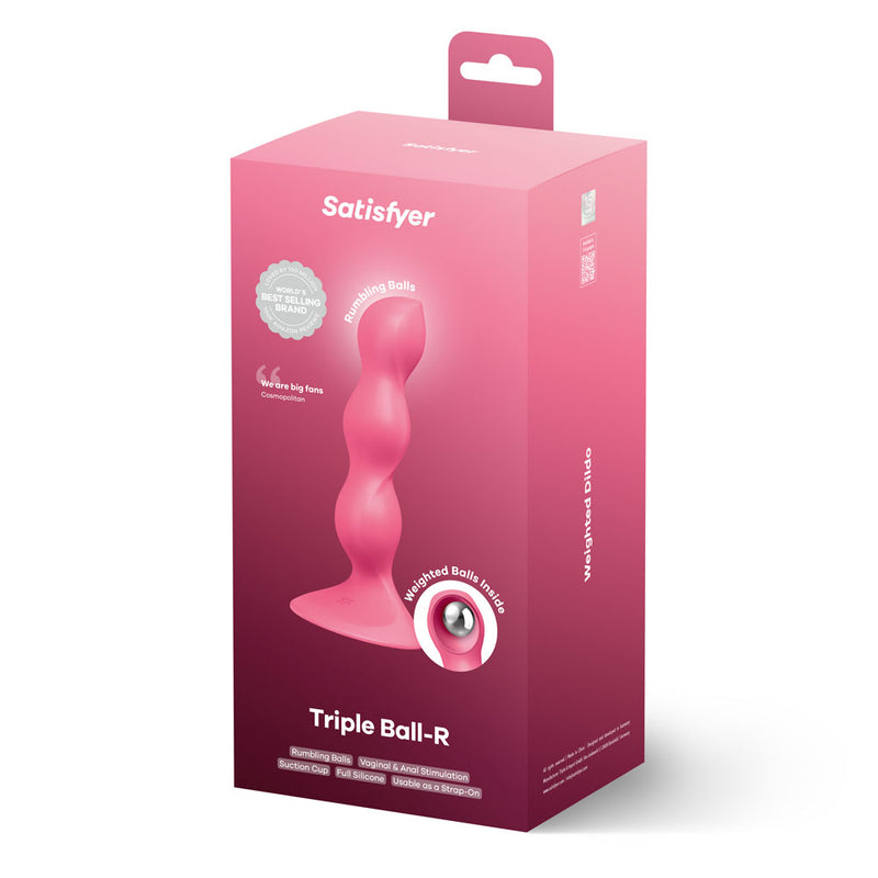 Satisfyer Triple Ball-R - Red - Red Beaded Anal Plug