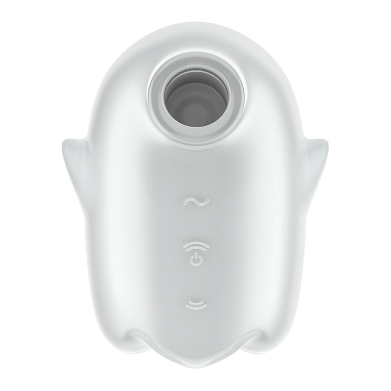 Satisfyer Glowing Ghost - White - Glow in Dark White USB Rechargeable Air Pulse Stimulator