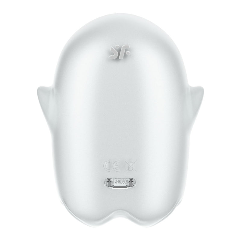 Satisfyer Glowing Ghost - White - Glow in Dark White USB Rechargeable Air Pulse Stimulator