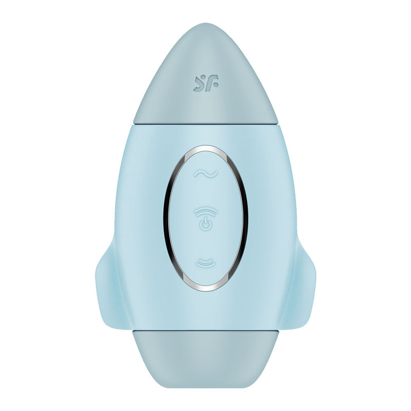 Satisfyer Mission Control - Blue - Blue USB Rechargeable Vibrating Air Pulse Stimulator