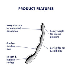Satisfyer Cosmic Crest 2 - Chrome Steel 20.5 cm Dildo