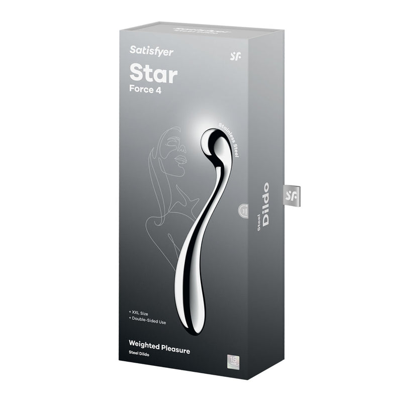 Satisfyer Star Force 4 - Chrome Steel 26 cm Dildo