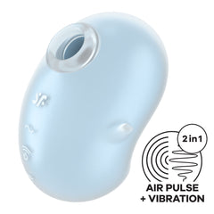 Satisfyer Cutie Ghost - Blue - Blue USB Rechargeable Air Pulse Stimulator