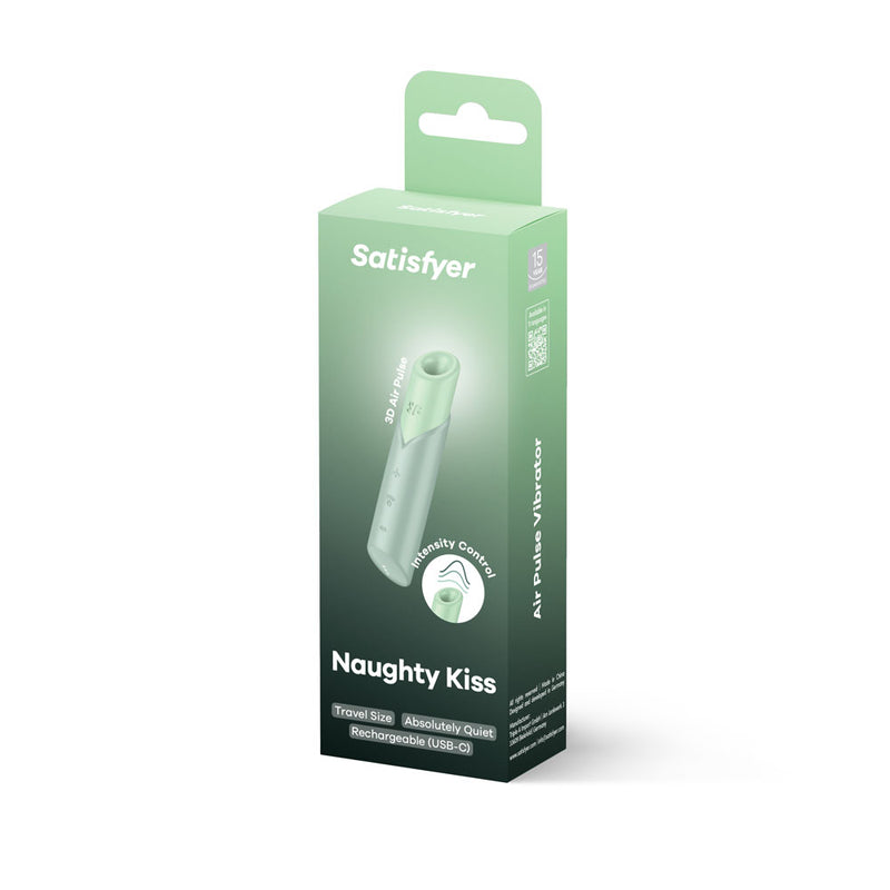 Satisfyer Naughty Kiss - Mint Green USB Rechargeable Air Pulse Stimulator