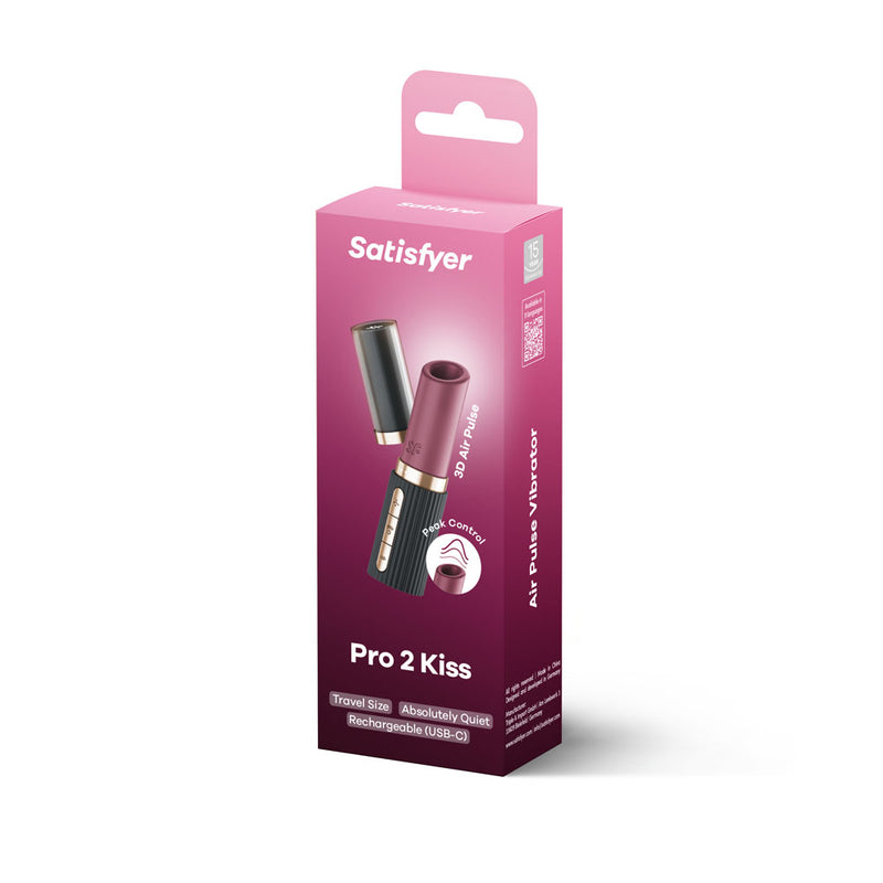 Satisfyer Pro 2 Kiss - Red/Black USB Rechargeable Air Pulse Stimulator