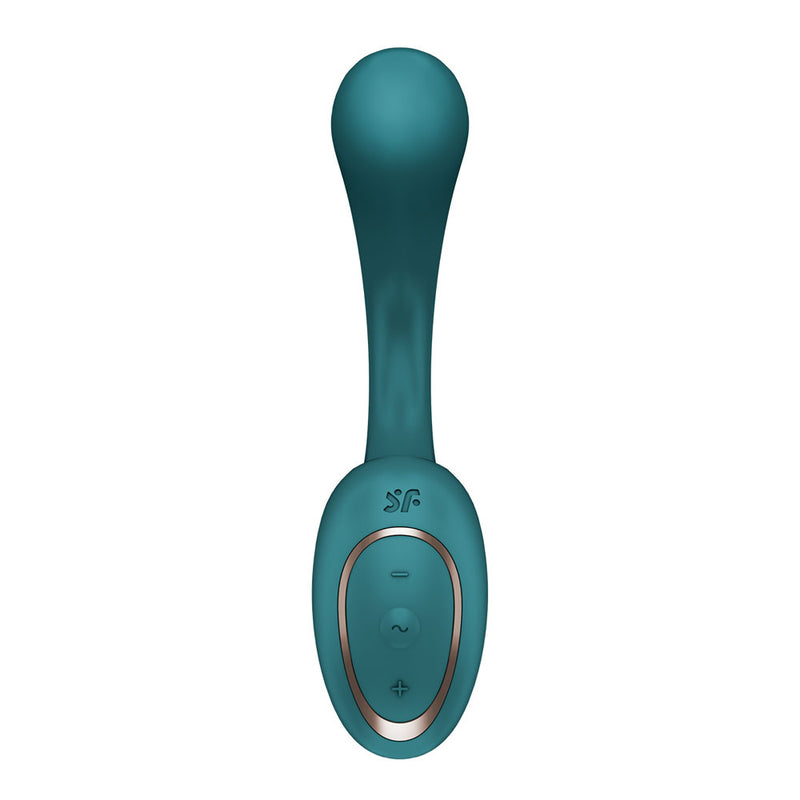 Satisfyer G For Goddess 2 - Bottle Green - Bottle Green 18.8 cm USB Rechargeable Vibrator with Clit Stim