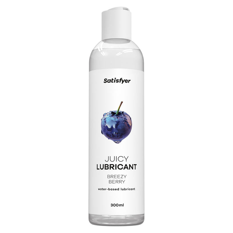 Satisfyer Juicy Lubricant 300 ml Breezy Berry - Blueberry Scented Water Based Lubricant - 300 ml Bottle