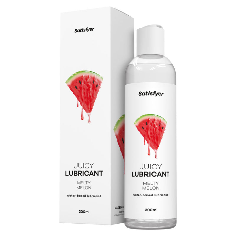 Satisfyer Juicy Lubricant 300 ml Melty Melon - Watermelon Scented Water Based Lubricant - 300 ml Bottle