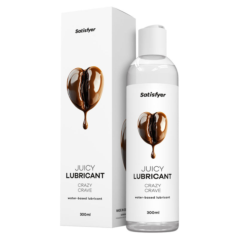 Satisfyer Juicy Lubricant 300 ml Crazy Crave - Coffee Scented Water Based Lubricant - 300 ml Bottle