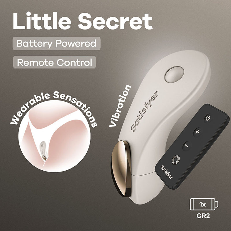 Satisfyer Little Secret - Battery Series - Beige Panty Vibrator with Remote