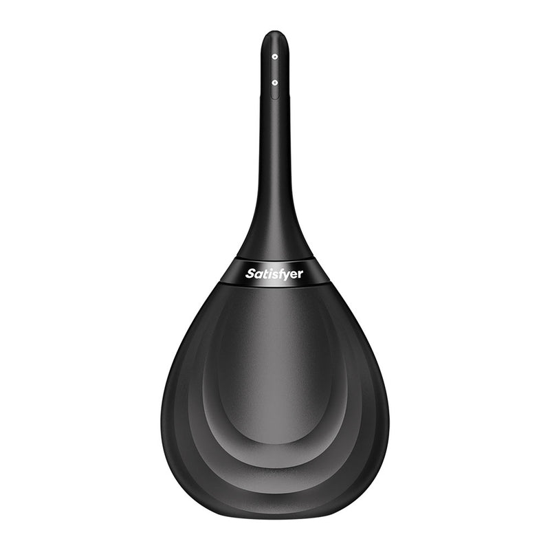 Satisfyer Clean & Play 2-in-1 - Black Unisex Douche with 2 Nozzles