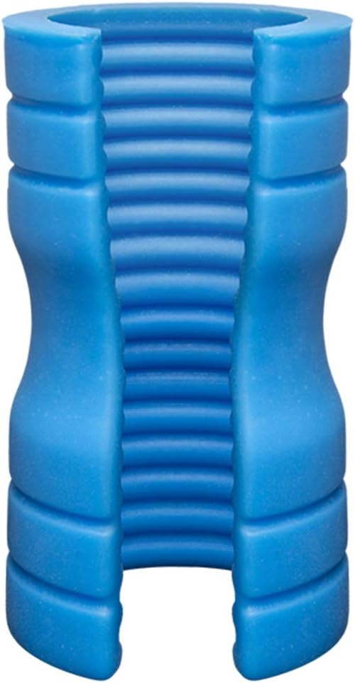 Doc Johnson OptiMALE™ - TRUSKYN™ Silicone Stroker - Ribbed - Blue