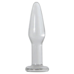 Adam & Eve Glass Anal Training Trio - Clear Glass Butt Plugs - Set of 3 Sizes