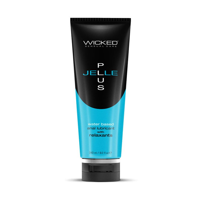Wicked Jelle Plus - Relaxing Water Based Anal Lubricant - 240 ml Bottle