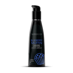 Wicked Aqua Blueberry Muffin - Blueberry Muffin Flavoured Water Based Lubricant - 120 ml (4 oz) Bottle
