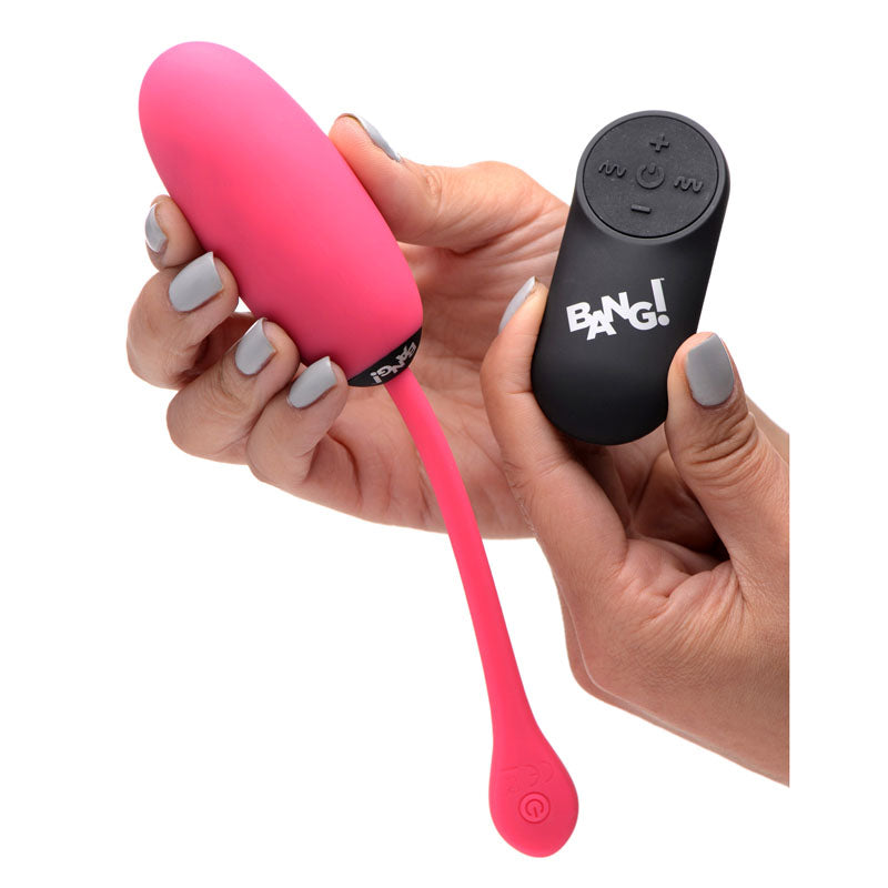 Bang! 28X Plush Egg & Remote - Pink - Pink USB Rechargeable Egg with Wireless Remote