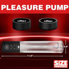 Size Matters Sucking Penis Pump - Clear USB Rechargeable Penis Pump